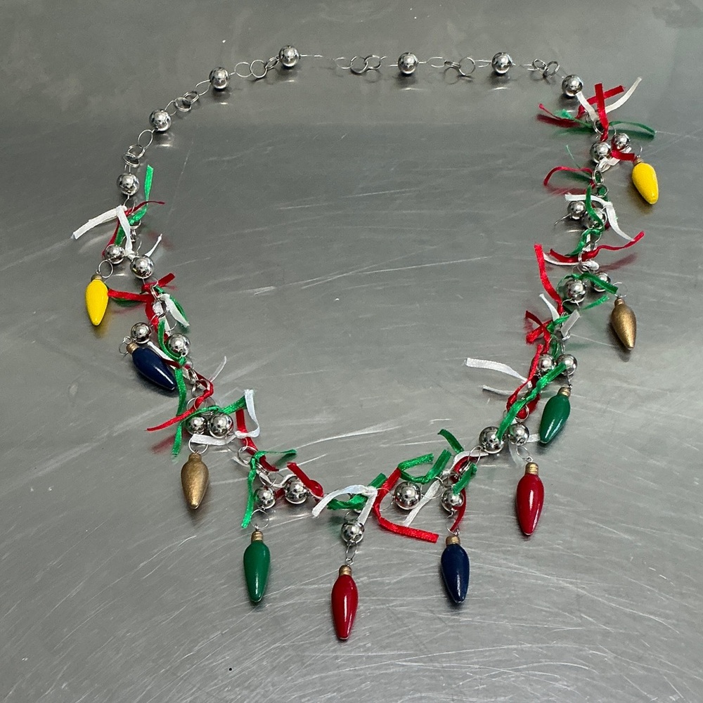 Christmas lights necklace